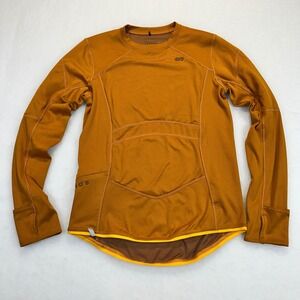 OROS Solarcore Insulated Long Sleeve Shirt Mens Small Orange Athletic Base Layer
